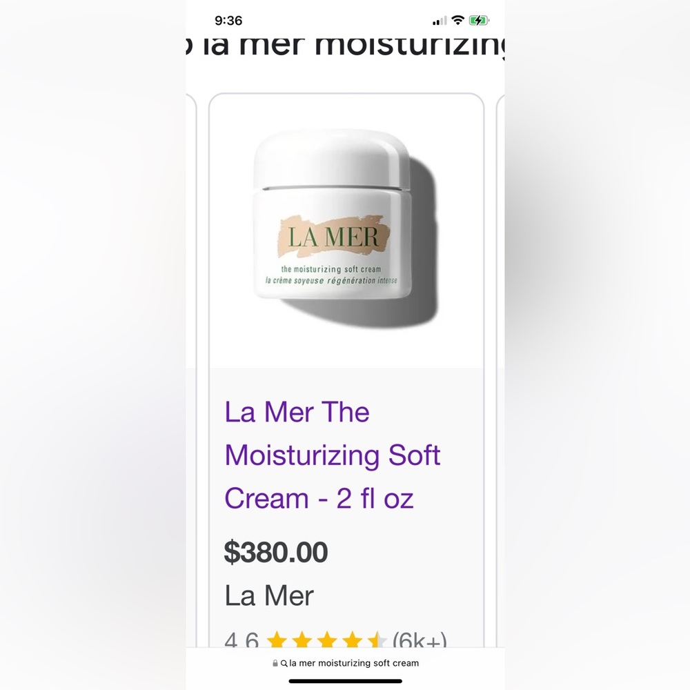 La Mer the moisturizing soft cream
